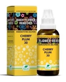 New Life Bach Flower Cherry Plum (30ml) For calmness, rationality, anxiety, depression and mood swings