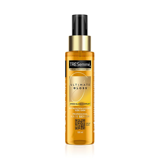 TRESEMME Ultimate Gloss Serum, 100ml, for Manageable and Glossy Hair, with Amino Gloss Complex, Lamellar Glossing Technology, Paraben-Free, Heat Protection Upto 230 Degrees