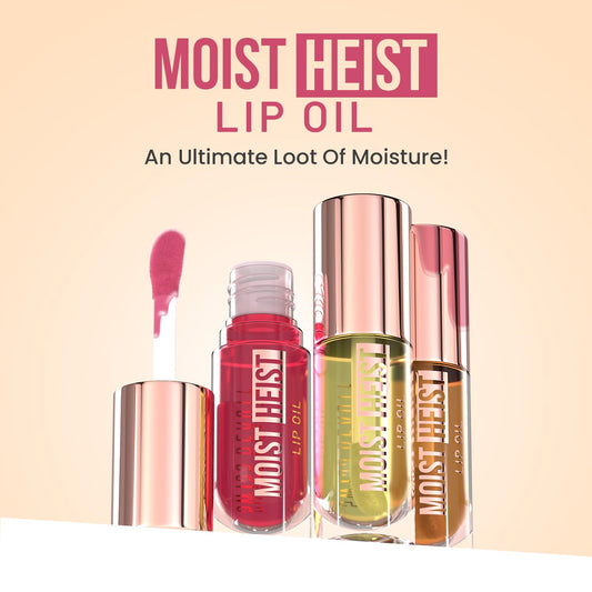 Swiss Beauty Moist Heist Lip Oil | Colour-Changing | With Vitamin E & Mint Oil | Nourish & Protect | Shade- 2: Cucumber Trap, 4.8g