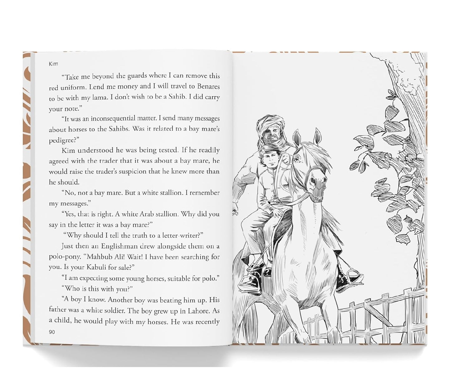 Kim : Illustrated Abridged Children Classics English Novel with Review Questions Hardcover