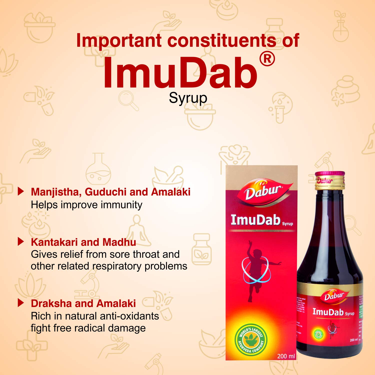 Dabur Ayurvedic Imudab Syrup (200ml)