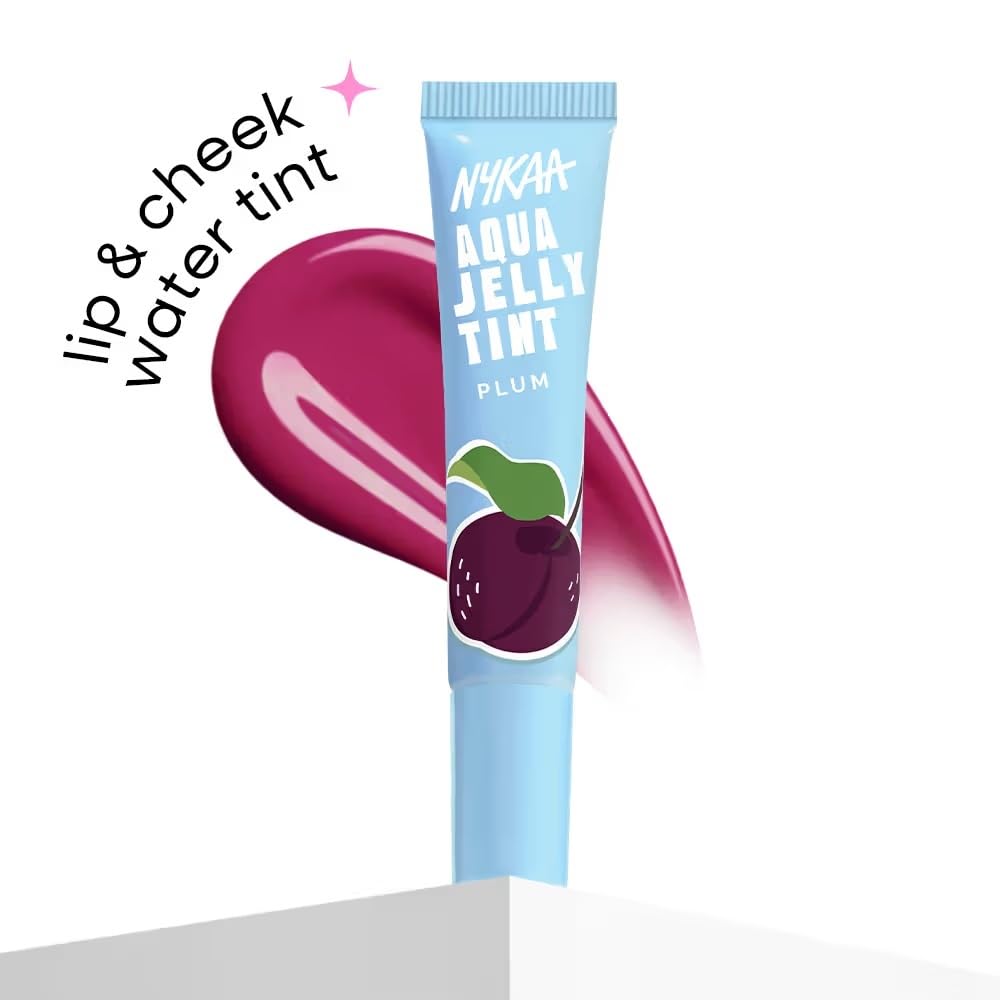 Nykaa Cosmetics Aqua Jelly Lip & Cheek Multi-use Water Tint - Plum (10ml)