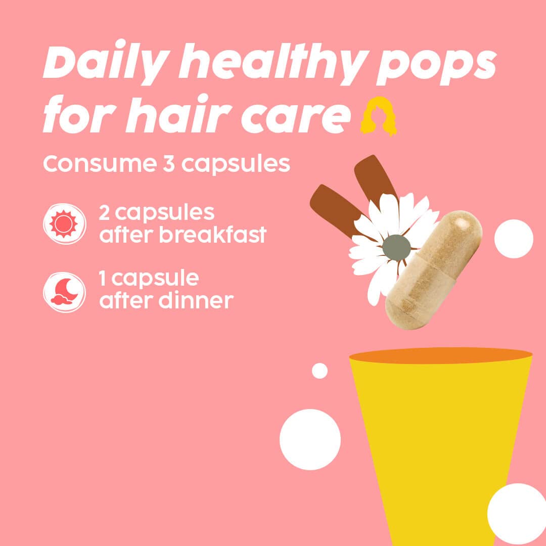 PLIX - THE PLANT FIX Hair Care 45 Capsules For Women (Pack Of 1) | Strengthens Hair Follicles, Contains Bhringraj | 45 Supplements Per Bottle