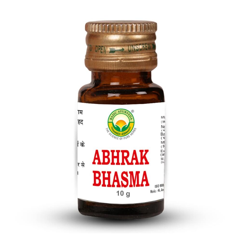 Basic Ayurveda Abhrak Bhasma 10g For cough and cold, liver related issues, stress and constipation