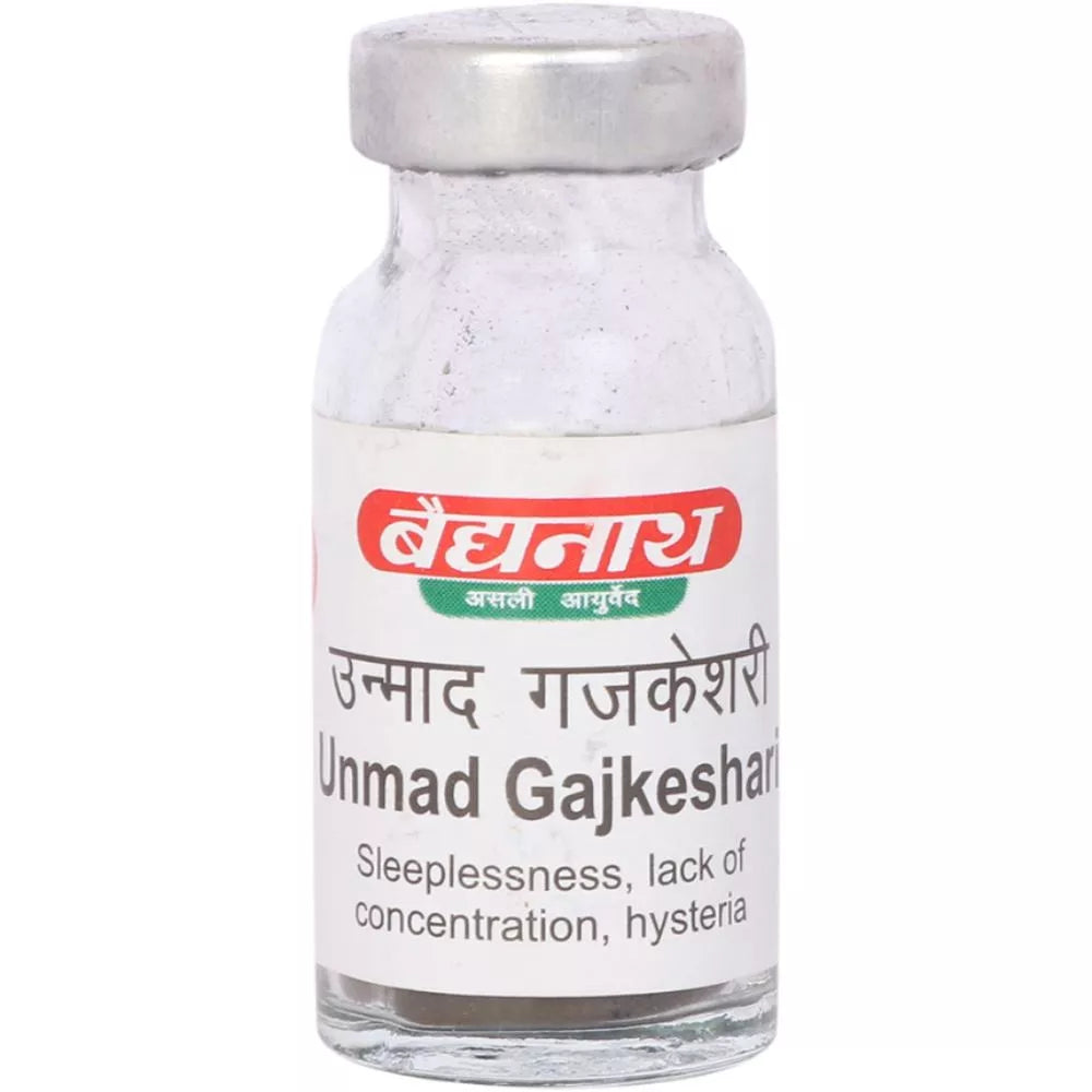 Baidyanath Unmad Gaj Kesari Ras 5g for Anxiety, Depression, fever, sleeplessness