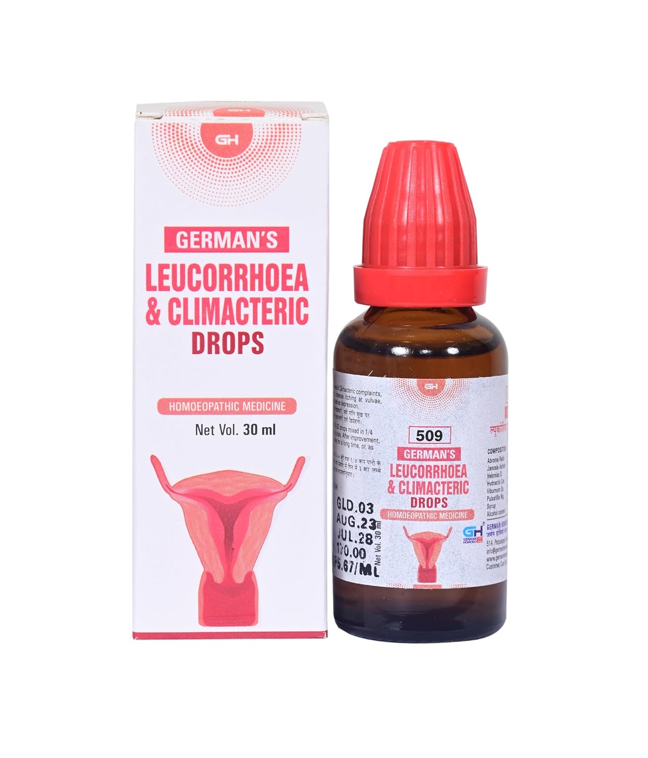 German Homeo Care & Cure Leucorrhoea Drops 509 (30ml)