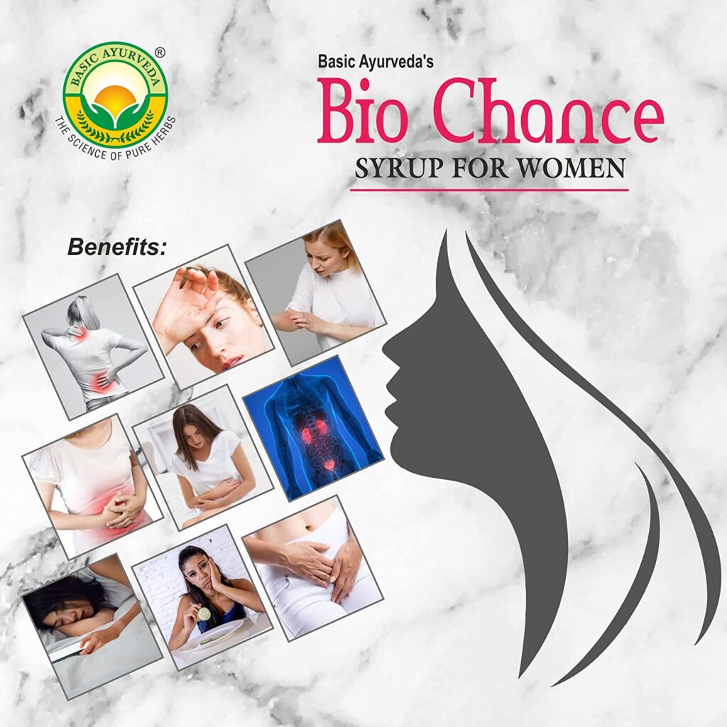 Basic Ayurveda Bio Chance Syrup 450 ml For female menstrual disorders, female reproductive health