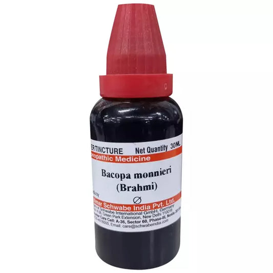 Dr Willmar Schwabe India Bacopa Munnieri(Brahmi) Mother Tincture 1X (Q) (30ml) for anxiety joint pain