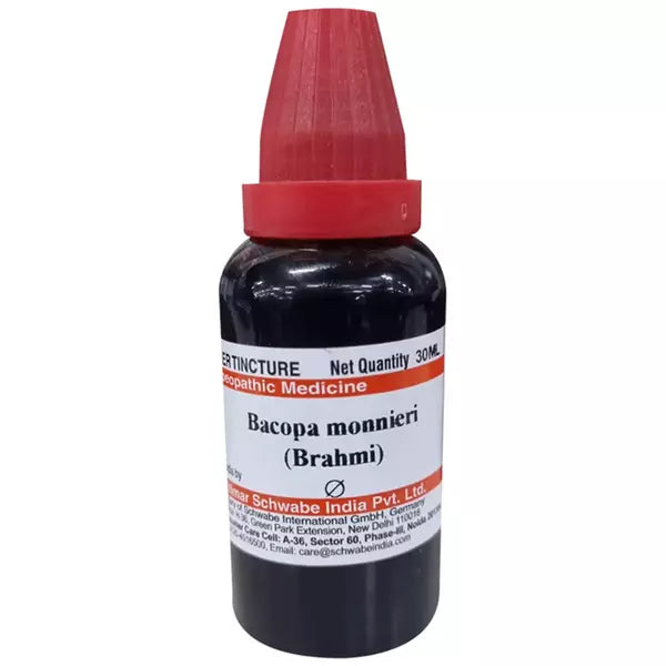 Dr Willmar Schwabe India Bacopa Munnieri(Brahmi) Mother Tincture 1X (Q) (30ml) for anxiety joint pain