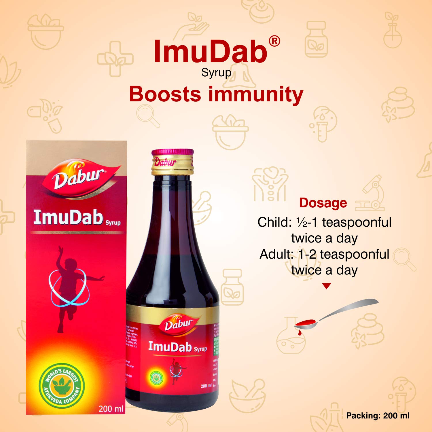 Dabur Ayurvedic Imudab Syrup (200ml)