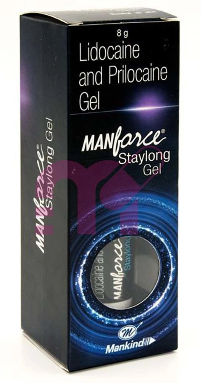 2 X Manforce Staylong Gel 8gm For used to numb the normal, unbroken skin