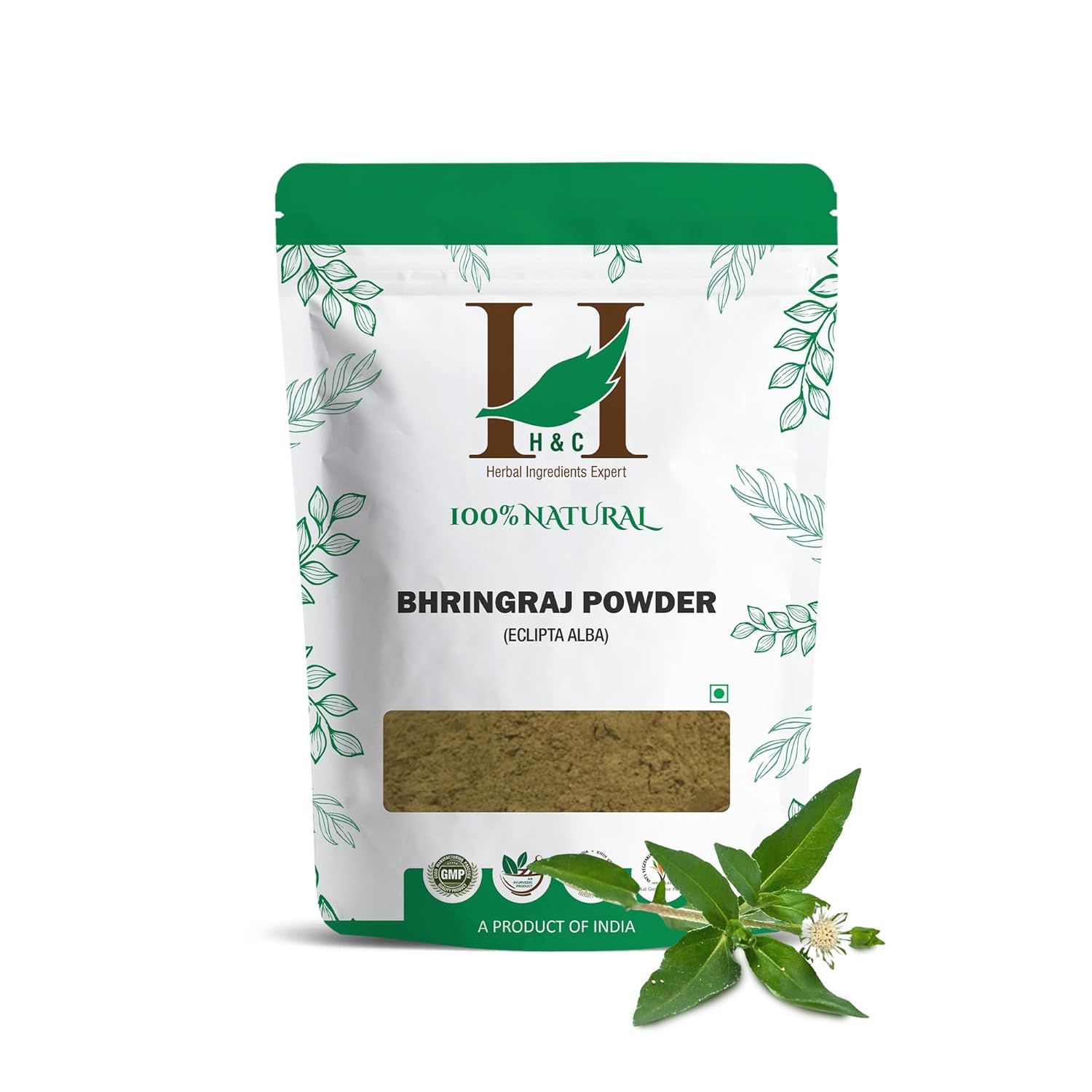 H&C Herbal Ingredients Bhringraj (Eclipta Alba) Powder – 227g – For Hair Care , Hair Growth Rejuvenator
