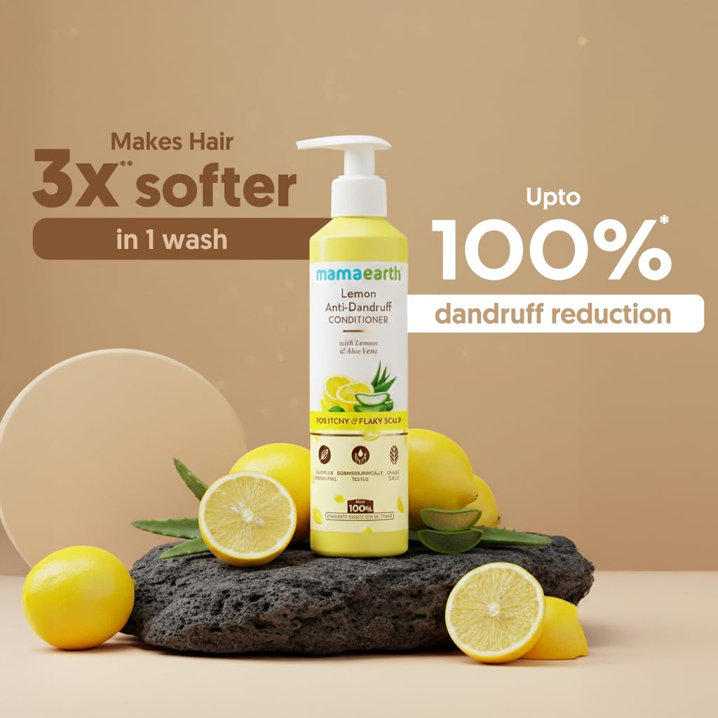 Mamaearth Lemon Anti-Dandruff Conditioner For Soft & Smooth Hair - 250 ml
