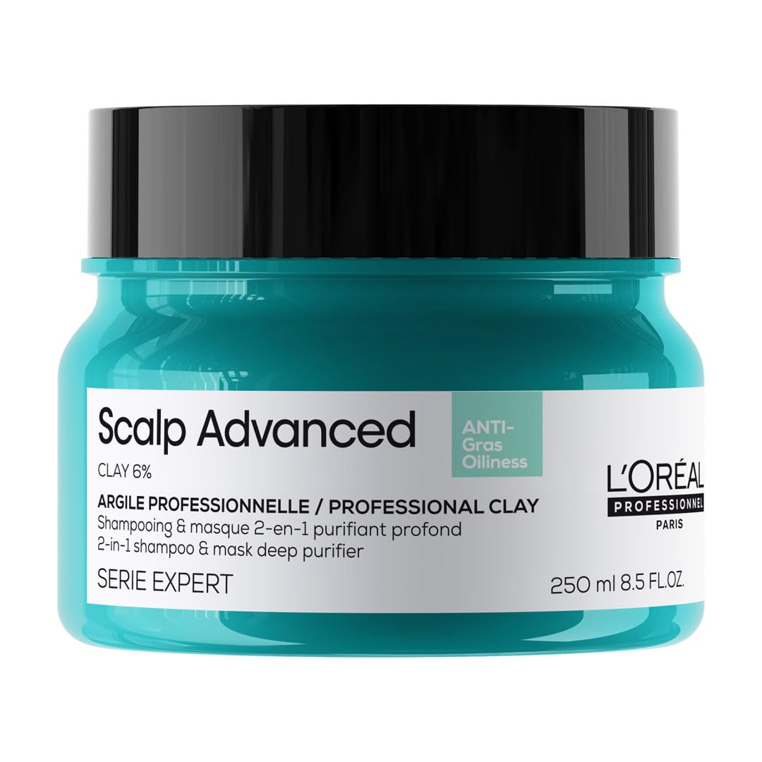 LOreal Professionnel Scalp Advanced Anti-Oiliness 2-In-1 Deep Purifier Clay 250gms