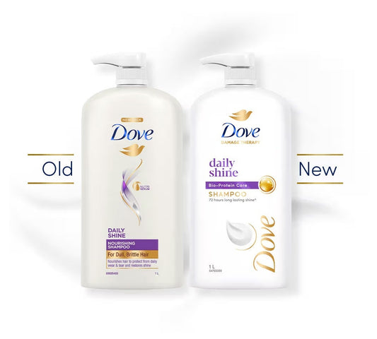 Dove Daily Shine Shampoo + Shine Serum With UV Protection - Combo - 100ml + 1L