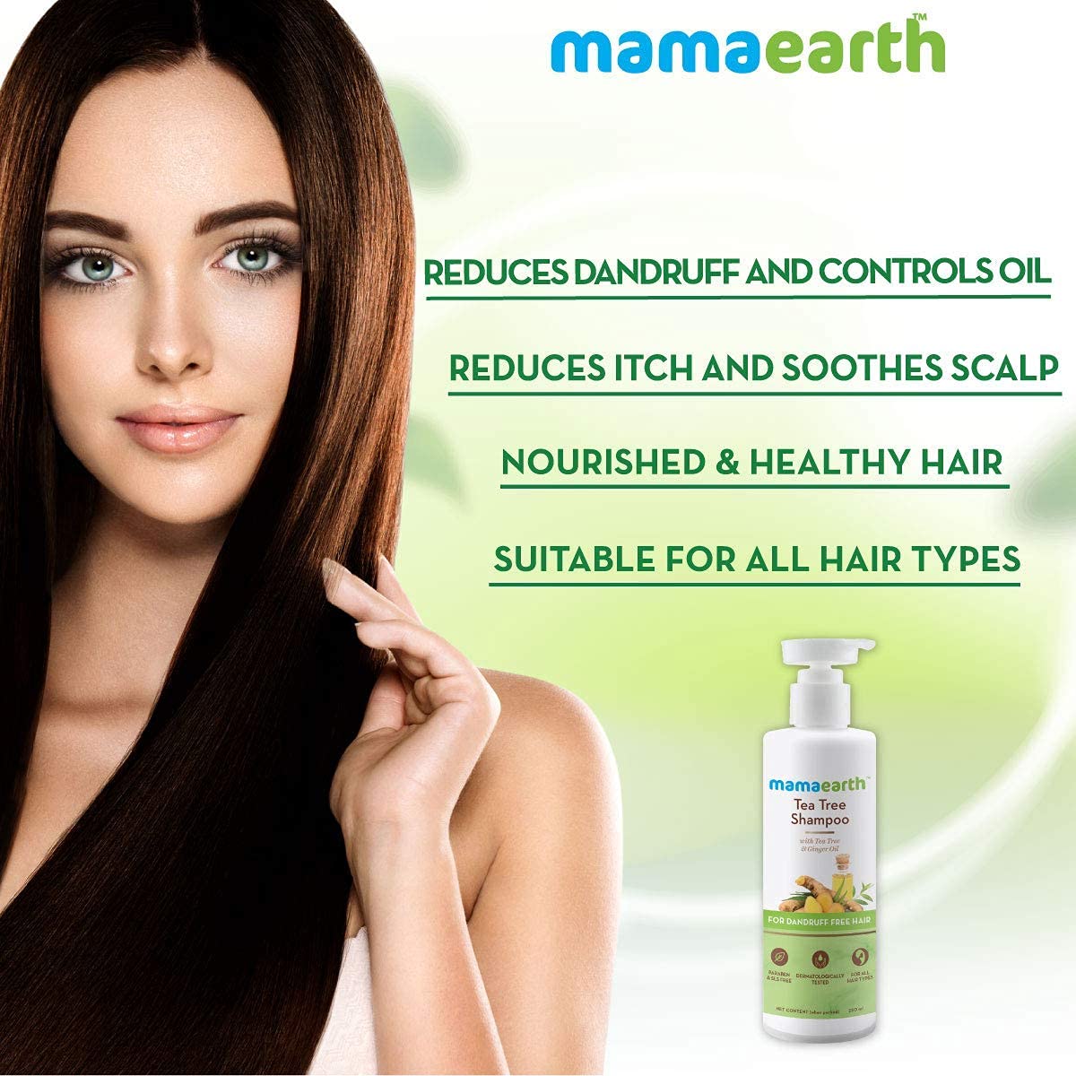 Mamaearth Tea Tree Anti Dandruff Hair Kit | Shampoo - 250 ml + Conditioner - 250ml