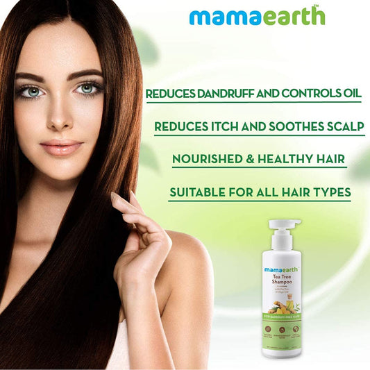 Mamaearth Tea Tree Anti Dandruff Hair Kit | Shampoo - 250 ml + Conditioner - 250ml