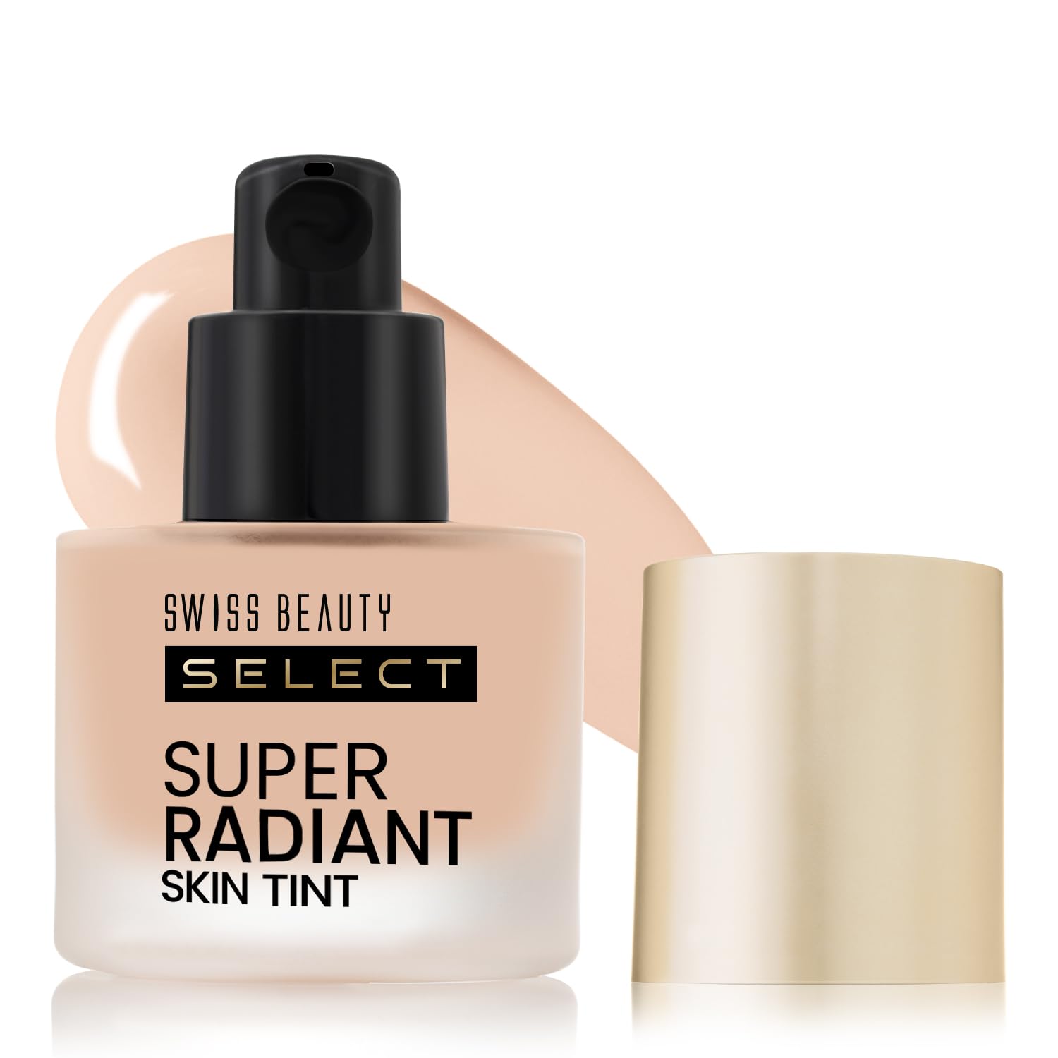 SWISS BEAUTY Select Super Radiant Hydrating Liquid Skin Tint | With Hyaluronic Acid | Provides Natural, Dewy Glow | Shade- Nude Glow, 30Gm