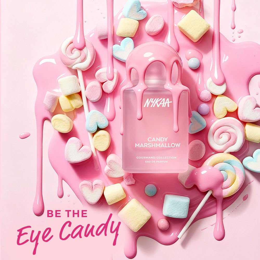 Nykaa Candy Marshmallow EDP 50ml | Dessert-Inspired Perfume for Women | Marshmallow & Vanilla Sweet Fragrance | Long-Lasting Daily Wear Perfume | Best Gourmand Scent | Best Gift for Her