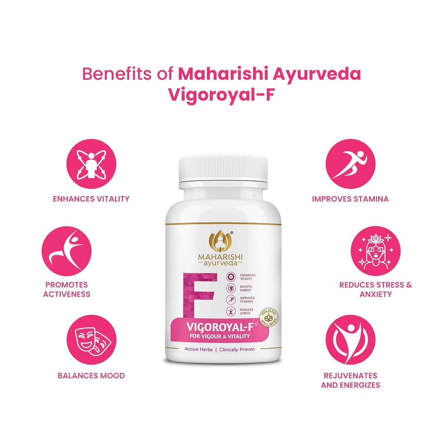 Maharishi Ayurveda Vigoroyal-F Tablet 60 Tablets For stress, vitality, energy, stamina