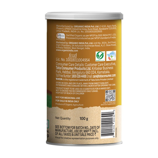 A TATA Product - Organic India Sat Isabgol Psyllium Whole Husk Powder - 100g