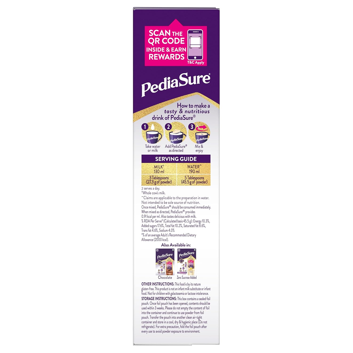Pediasure Health & Nutrition Drink Powder Vanilla Refill 200gm