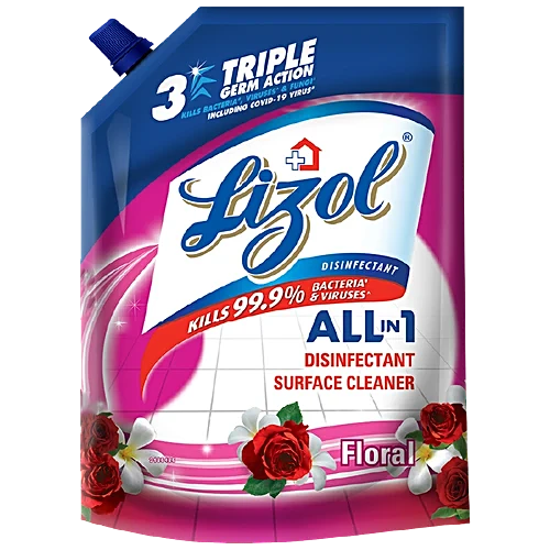 Lizol All In One Disinfectant Surface Cleaner Liquid - Floral, 1.8 L Refill Pack