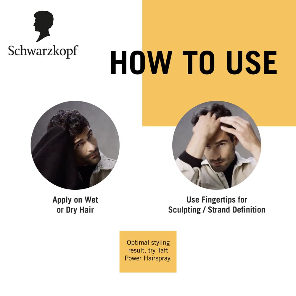 Schwarzkopf TAFT Power V12 Hair Gel With Speed Hold Technology |Fast Drying formulation| Moisturising formula| Non-stick & Easy to Wash off| No Alcohol, No Sulphate |Vegan & Peta approved - 150ML