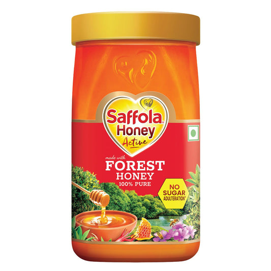 Saffola Honey Active, 1kg, Made with Sundarban Forest Honey, 100% Pure Honey, No sugar adulteration, Natural Immunity booster