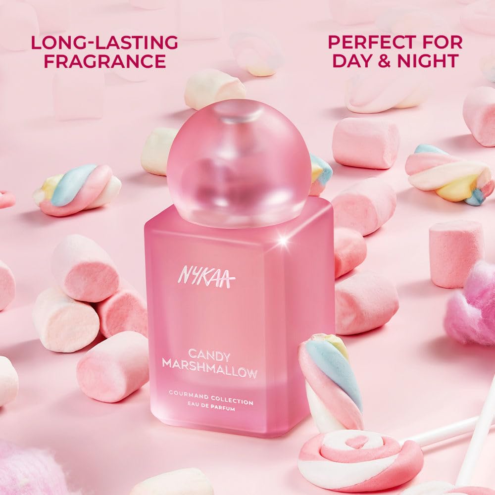 Nykaa Candy Marshmallow EDP 50ml | Dessert-Inspired Perfume for Women | Marshmallow & Vanilla Sweet Fragrance | Long-Lasting Daily Wear Perfume | Best Gourmand Scent | Best Gift for Her