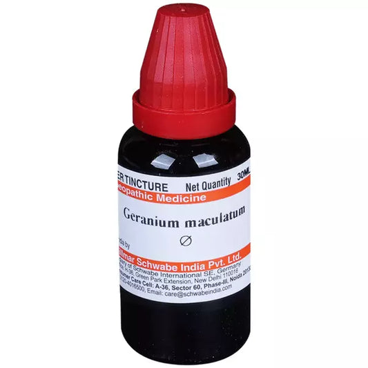 Dr Willmar Schwabe India Geranium Maculatum Mother Tincture 1X (Q) (30ml) for headaches vomiting bleeding gums