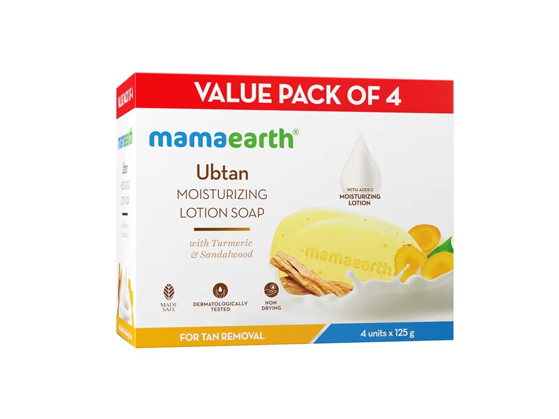 Mamaearth Ubtan Moisturizing Lotion Soap - (4 pcs)