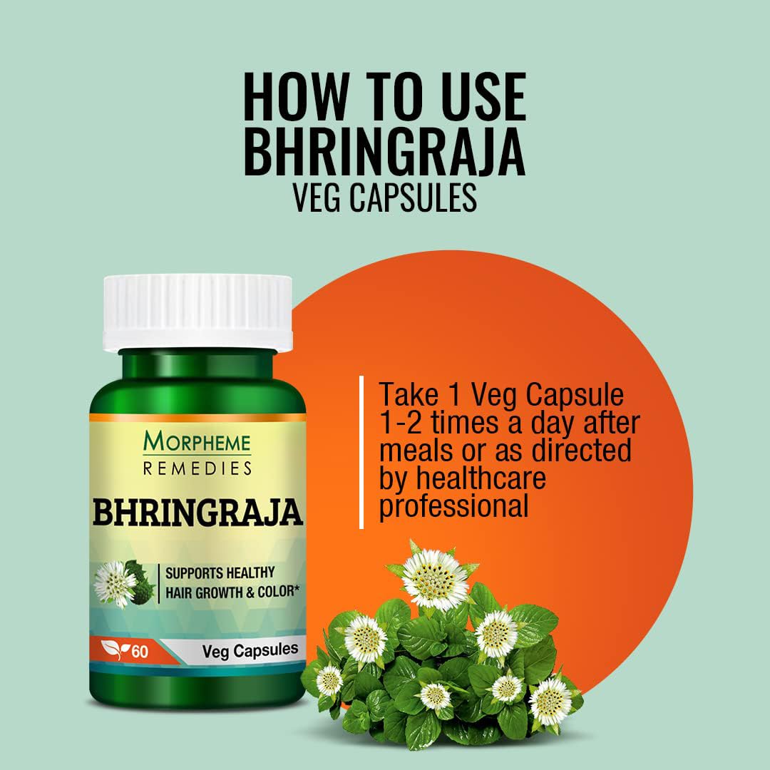 Morpheme Remedies Bhringraja Eclipta Alba 500 mg - 60 Veg Capsules