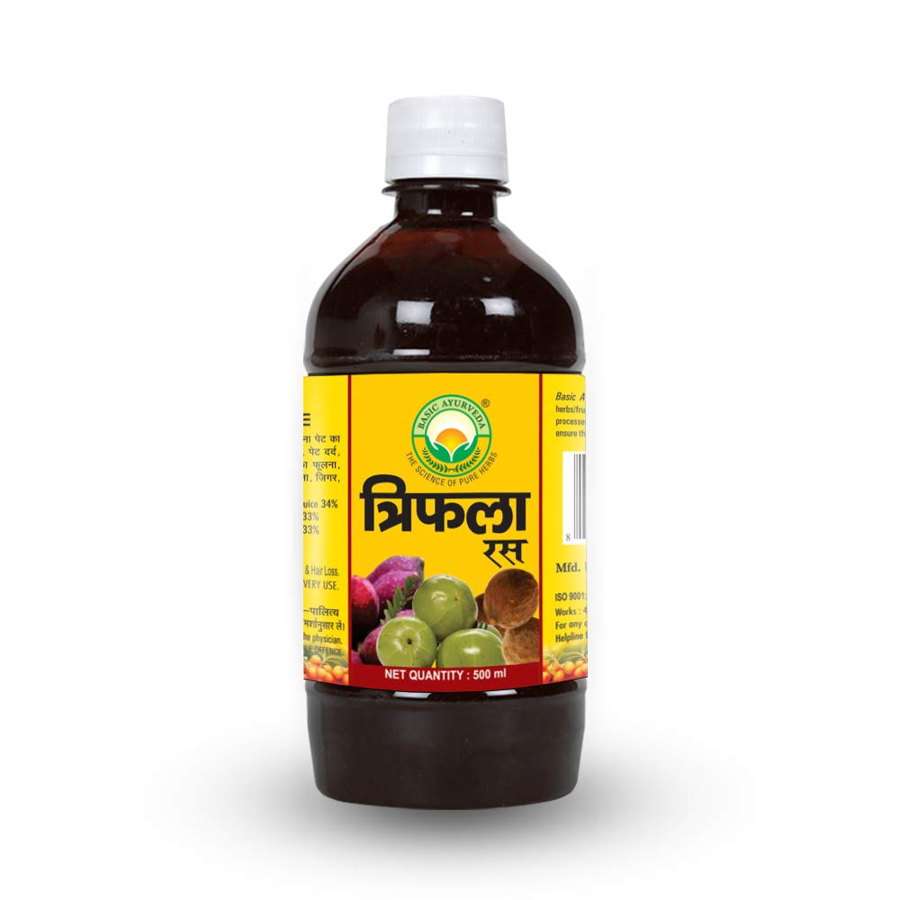Basic Ayurveda Triphala Juice 500ml For Digestive Health, Weight Loss, acidity, Stomach upset