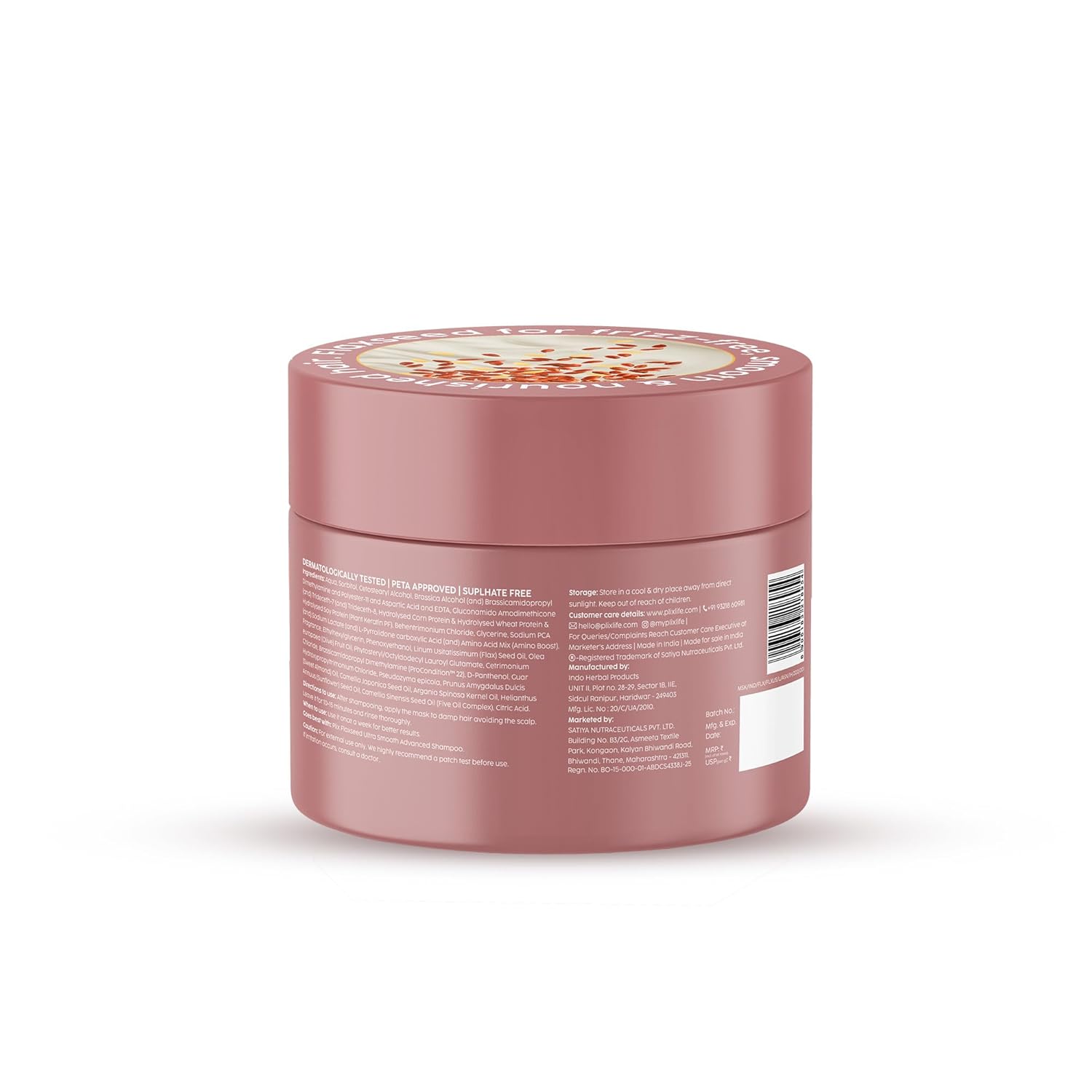 PLIX THE PLANT FIX Flaxseed Keratin Smoothening Mask for Deep Nourishment & Salon-Like Shine | Plant Keratin PF | Flaxseed Oil | Softer, Smoother Hair | For Men & Women