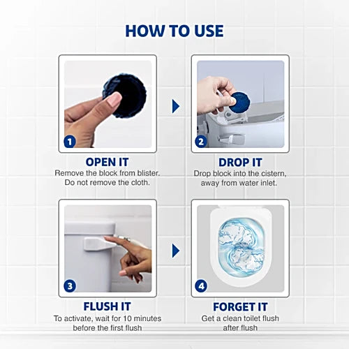 Harpic Flushmatic In-Cistern Toilet Cleaner Block, Marine, 50 g