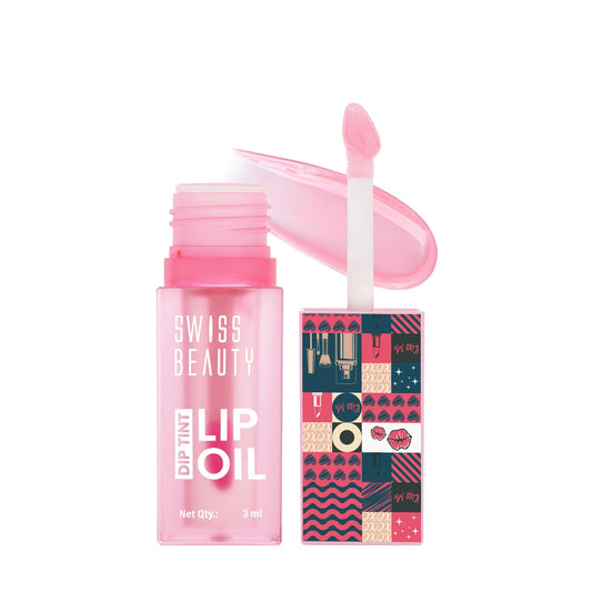 Swiss Beauty Dip Tint Lip Oil | Colour-Changing Lip Oil | Glossy Finish | Long-Lasting Moisturisation | Enriched with Vitamin E | Shade-03 Peach, 3ml