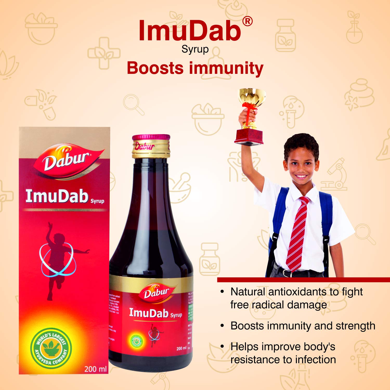 Dabur Ayurvedic Imudab Syrup (200ml)