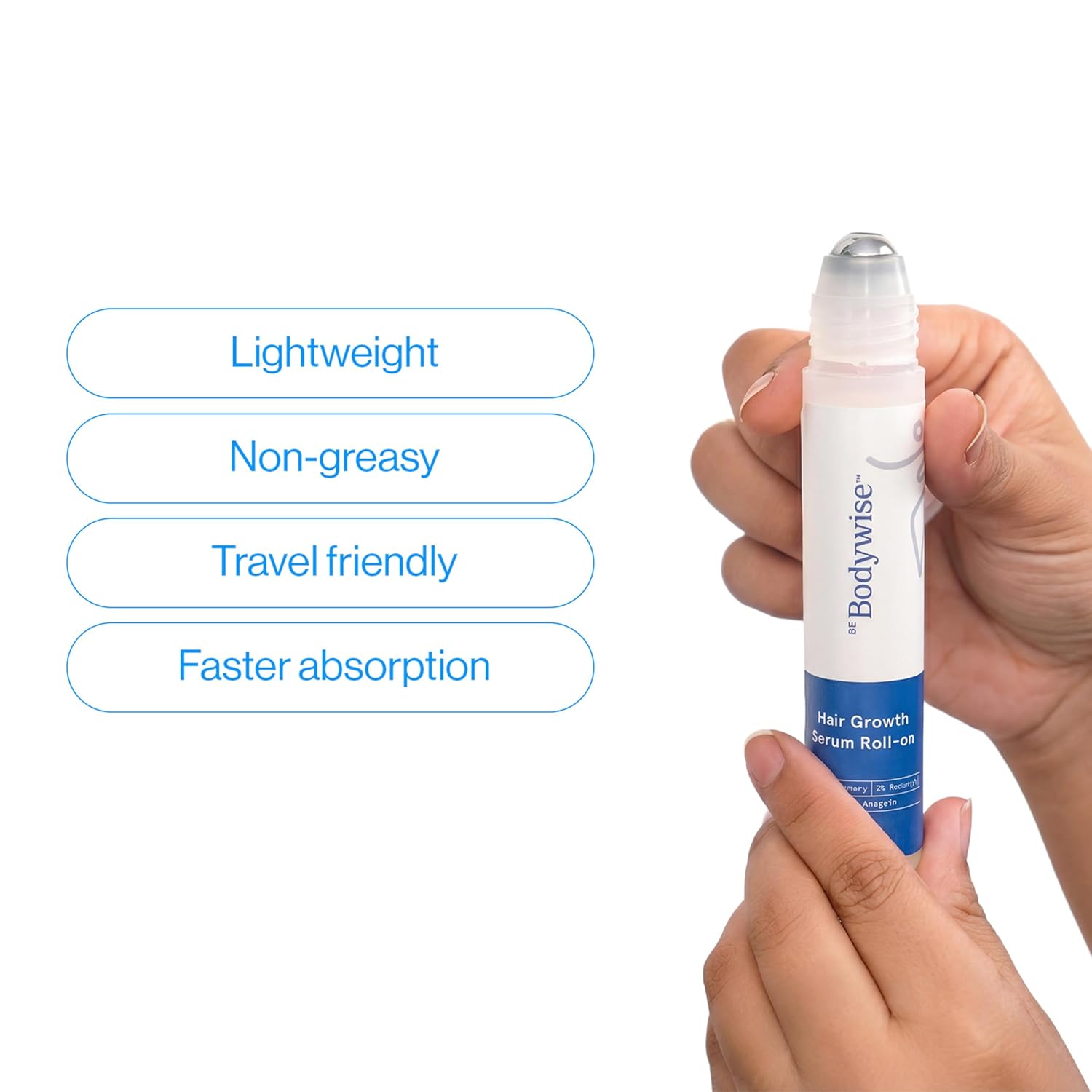 BeBodywise Rosemary Hair Growth Serum (Roll On) - 25 ml - Pack of 3