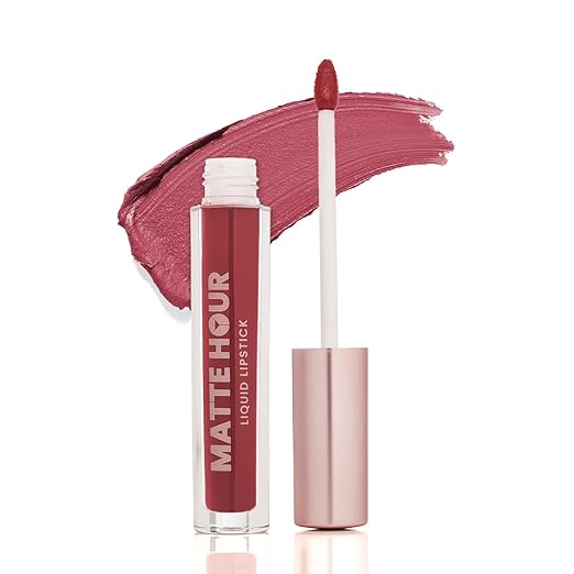 Swiss Beauty Matte Hour Liquid Lipstick | Non-Transfer Formula | Highly Pigmented | Up To 10-Hour Wear | Waterproof & Smudge-Proof | Enriched with Vitamin | Shade-7. Terracotta Spritz, 4.2ml