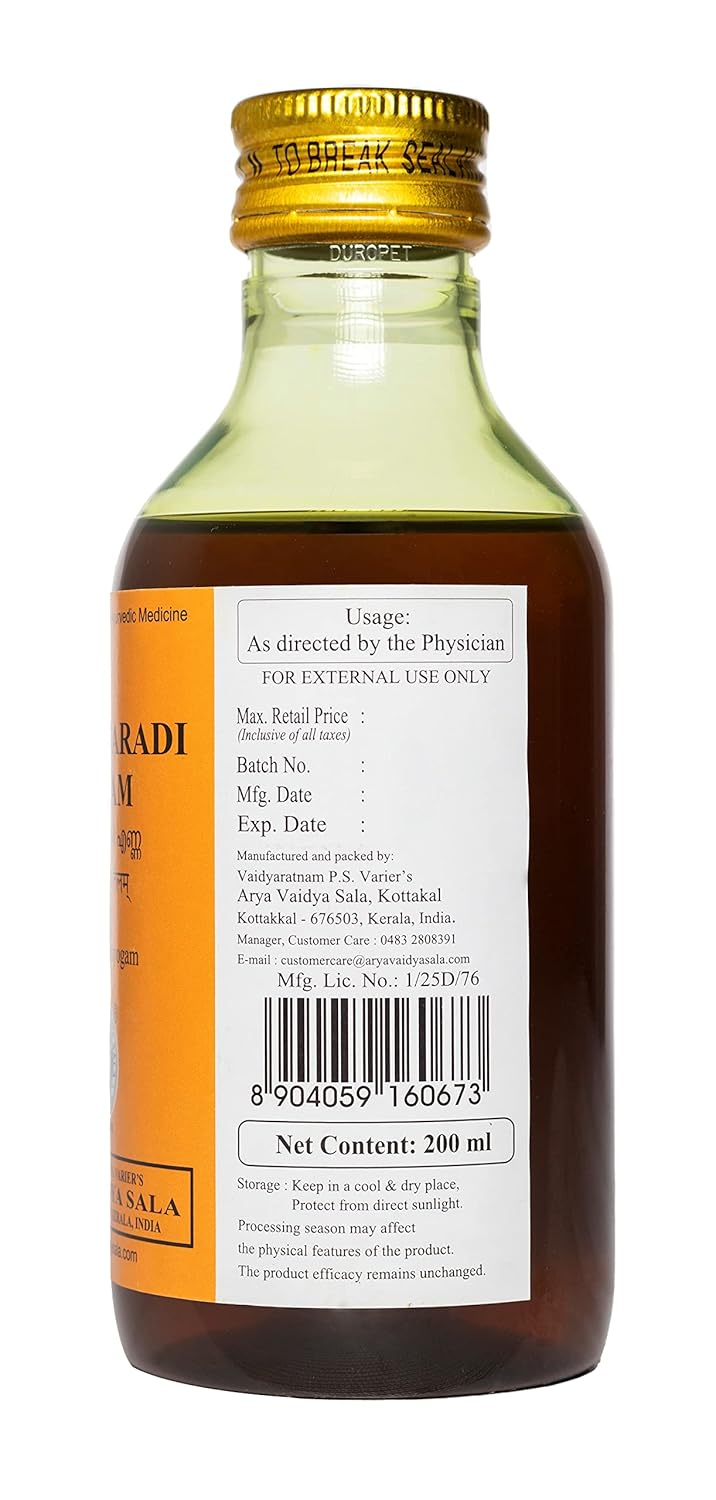 Kottakkal ayurveda Nalpamaradi Tailam - Oil, 200 Ml, For Hair & Skin (Pack Of 1)