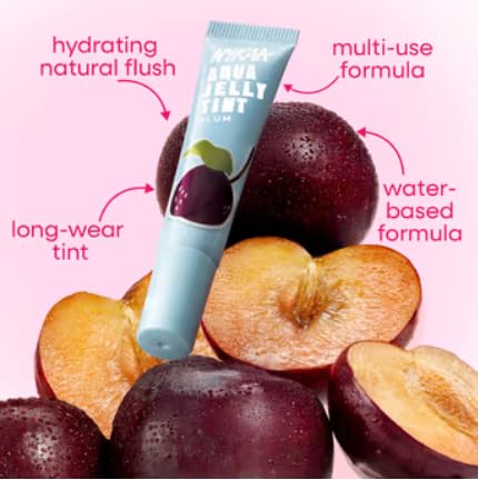 Nykaa Cosmetics Aqua Jelly Lip & Cheek Multi-use Water Tint - Plum (10ml)