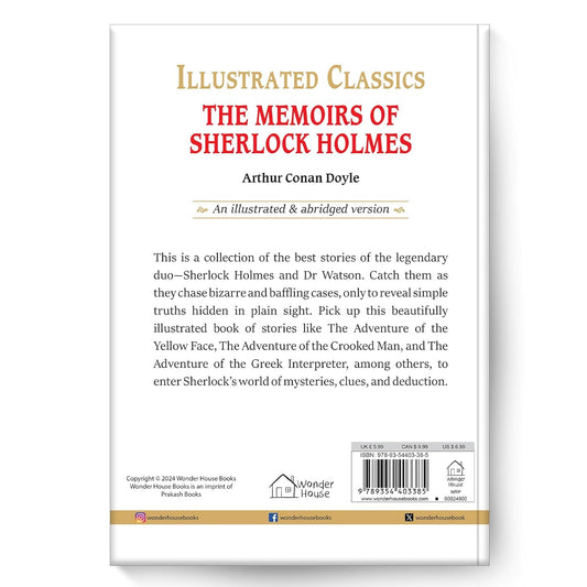 The Memoirs of Sherlock Holmes : Illustrated Abridged Children Classic English Novel with Review Questions (Hardback) Book