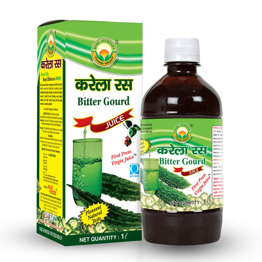 Basic Ayurveda Bitter Gourd Juice 1ltr For Immunity and Digestion, blood sugar levels and bad cholesterol levels