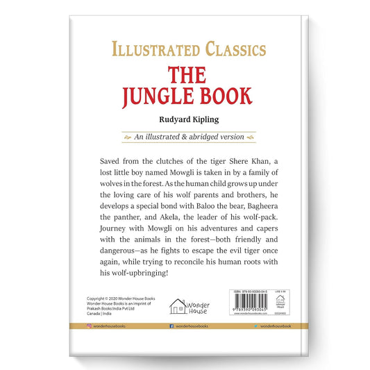 The Jungle Book: Illustrated Abridged Children Classics English Novel With Review Questions (Hardback) Hardcover  Book