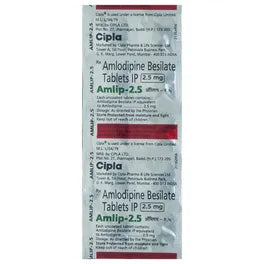 Amlip 2.5 mg- 100 Tablets for Hypertension (high blood pressure)