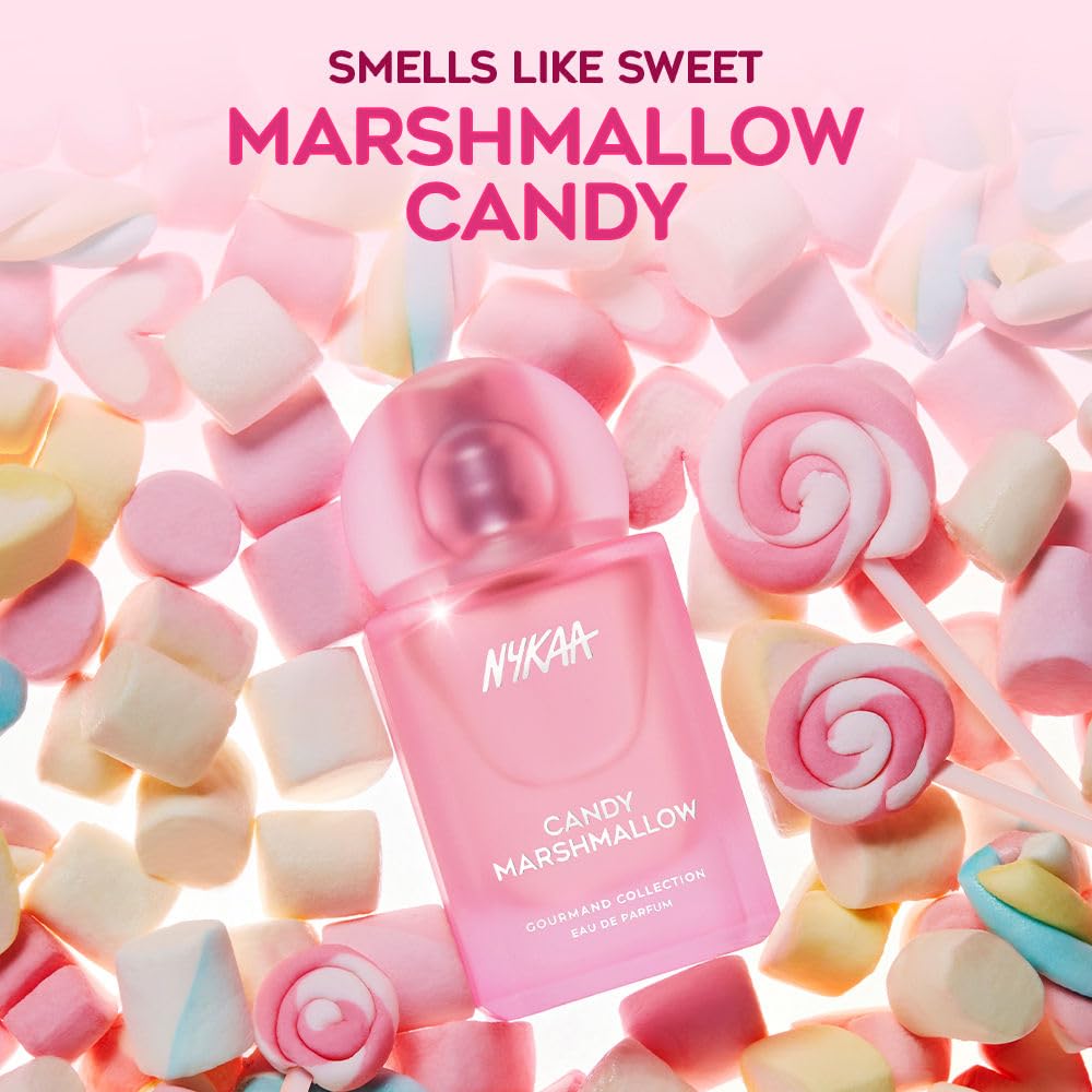 Nykaa Candy Marshmallow EDP 50ml | Dessert-Inspired Perfume for Women | Marshmallow & Vanilla Sweet Fragrance | Long-Lasting Daily Wear Perfume | Best Gourmand Scent | Best Gift for Her