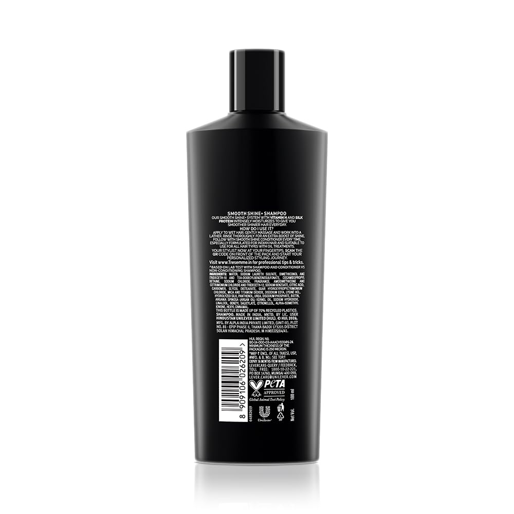 TRESemmé Smooth Shine+ Shampoo 180ml With Vitamin H and Silk Protein