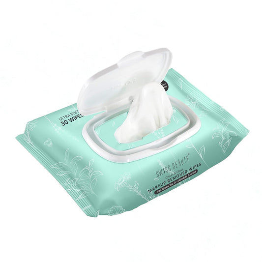 Swiss Beauty Clean & Glow Makeup Remover Wipes | With Green Tea And Calendula Extracts| Cleansing And Hydrating Facial Wipes| 30 Wipes