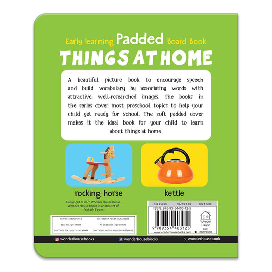 My First Padded Book of Things at Home: Early Learning Board Book for Kids | Durable Padded Board Book | Hardcover